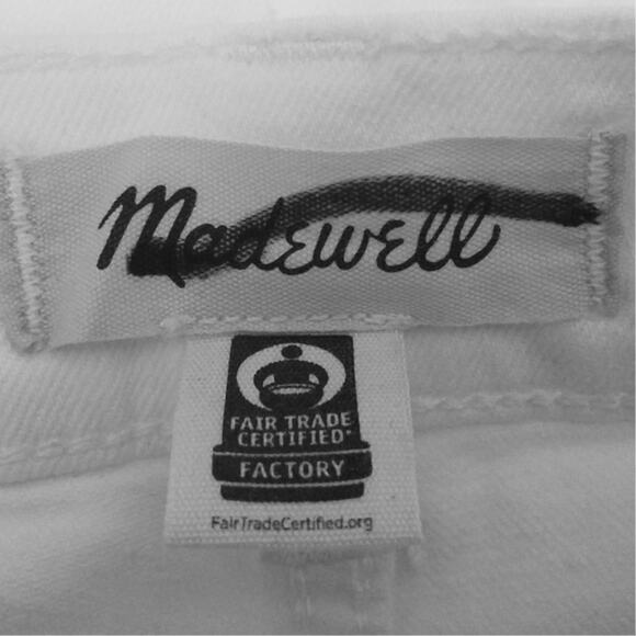 NWT Madewell Perfect Vintage Wide-Leg Crop Jeans White Size 29 - Picture 6 of 9